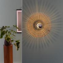 Šviestuvas "Lightbox" Sieninis šviestuvas Skersmuo 33 cm Auksinis dekoratyvinis sieninis šviestuvas su įspūdingu šviesos efektu E27 lizdas Max. 52 W Be LED