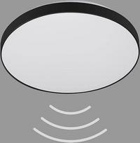 TELEFUNKEN - LED lubų šviestuvas su judesio jutikliu, lubų šviestuvas su dienos šviesos jutikliu, neutralios baltos spalvos šviesa, nuolatinės šviesos funkcija, 16 vatų, 1 500 liumenų, baltos/juodos spalvos, skersmuo 29 cm