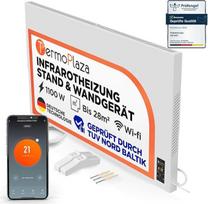 TermoPlaza WLAN infraraudonųjų spindulių šildytuvas su termostatu 1100 W iki 28 m² Išmanusis infraraudonųjų spindulių sieninis šildytuvas ir stovintis prietaisas Energiją taupantis infraraudonųjų spindulių elektrinis šildytuvas ir konvektorinis šildytuvas