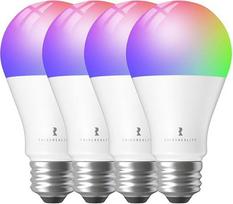 THIRDREALITY Zigbee A19 išmanioji spalvota lemputė ZL4 4 pakuotės E27, suderinama su "Home Assistant", "SmartThings", "Aeotec", "Homey", "Hubitat", "Echo" įrenginiais su integruotu koncentratoriumi, A60 RGB lemputė, 2700-6500K