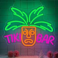 Tiki Baras Neon ženklas sienų apdaila, LED Baras ženklas Tiki kaukė Neon USB maitinimo šviesos ženklas namų baras alaus šalis klubas Žmogus urvas