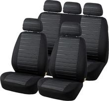 TOYOUN Automobilių sėdynių dangteliai Pilnas rinkinys Universal Fit Jacquard Audinys Automobilių sėdynių dangteliai Komplektas Pilkas sėdynių dangteliai Komplektas Audinys Universalus automobilių sėdynių dangteliai Sėdynių apsauga Apsauginis dangtelis Aut