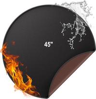 Ugniai atsparus kilimėlis Fire Pit Underlay 2315°C Fire Protection Mat Heat Protection Mat 114 cm BBQ Grills Mat Thick Splatter Grill Rug for Floor Patio Deck Lawn, sulankstomas atsparus vandeniui