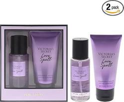 Victorias Secret Love Spell Set for Women - 2 dalių mini dovanų rinkinys 75ml Mist 75ml Fragrance Lotion