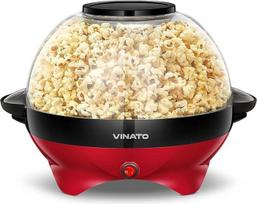 VINATO Popcorn Machine, Popcorn Machine su cukrumi, aliejumi, sviestu, 5L Popcorn Machine Large for Home, su nepridegančia danga ir nuimamu kaitinimo plotu, tylus ir greitas Popcorn Machine