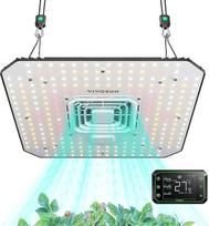 VIVOSUN LED auginimo lempa 150 W reguliuojama viso spektro augalų lempa su integruotu cirkuliaciniu ventiliatoriumi "AeroLight A150 Grow Light" su "GrowHub" valdikliu E42A, skirta auginti kambarinius augalus palapinėse
