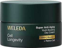 WELEDA Cell Longevity Super Anti-Ageing Youth Boosting Day Cream - veido priežiūros dieninis kremas su [NAD+] stiprintuvu ir [Retino-Cell] prieš 10 odos senėjimo požymių (natūrali kosmetika, veganiškas, 50 ml)