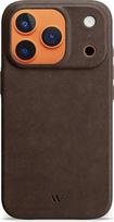 WIIUKA dėklas "iPhone 17 Pro Max", odinis iš Vokietijos, itin plonas, aukščiausios kokybės mobiliojo telefono dėklas, Qi, Skiin, Vintage Brown
