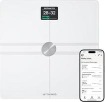 WITHINGS Body Comp WLAN Smart svarstyklės su viso kūno analize, įskaitant riebalų kiekį, raumenų masę, kaulų tankį, visceralinius riebalus, skaitmeninės asmeninės svarstyklės / kūno riebalų svarstyklės su "Bluetooth
