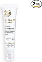 Yves Rocher ANTI-AGE GLOBAL - Ausstrahlungspflege Augen - Anti Aging- Pflege gegen Falten und Augenringe - Leichte Gel-Textur für ein angenehmes, kühles Gefühl -15 ml (Packung mit 2)