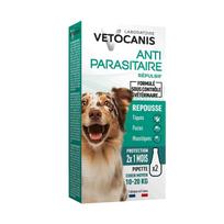 Vetocanis lašiukai nuo erkių vidutinio veislių šunims Pakuotė: 2 x 3 ml