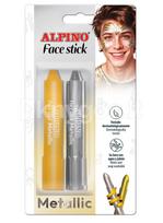 Kreidutės grimui ALPINO Face stick metallic 2sp