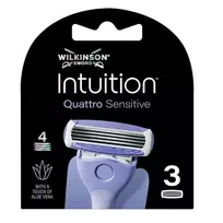 WILKINSON_Sword Intuition Quattro Sensitive Blade peiliukai, 3 vnt.