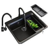 Granitinė virtuvės plautuvė Granitan, juoda