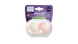 Čiulptukas Philips Avent Ultra Soft SCF091/38, 0-6 mėn., 2 vnt.