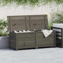 Lauko dėžė pagalvėlėms antracito 150x50x56cm eglės masyvas