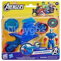 AVENGERS Kapitono Amerikos skydus šaudantis motociklas, 10 cm