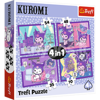 TREFL HELLO KITTY 4 dėlionių rinkinys „Kuromi“