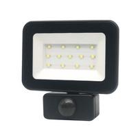 Prožektorius su judesio davikliu, tvirtinamas prie sienos Tope Tama, 10 W, 1200 lm, 4000 °K, IP65, juoda sp.