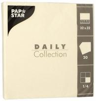 Popierinės servetėlės Pap Star Daily Collection, 32 cm x 32 cm, šampano sp., 20 vnt.