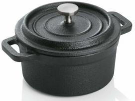 Ketaus puodas Was Cocotte, 10 cm, 0.3 l, juoda sp.