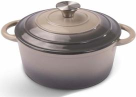 Emaliuotas ketaus puodas Lamart Iron LT1301, 22 cm, 2.7 l, rusva sp.
