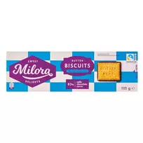 Sviestiniai sausainiai su pieniniu šokoladu MILORA, 125 g
