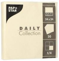 Popierinės servetėlės Pap Star Daily Collection, 24 cm x 24 cm, šampano sp., 20 vnt.