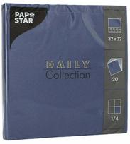 Popierinės servetėlės Pap Star Daily Collection, 32 cm x 32 cm, tamsiai mėlyna (navy) sp., 20 vnt.