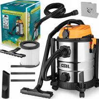 Pramoninis dulkių siurblys Coil 3300W, skirtas gipso dulkėms ir drėgnam valymui, 25 l, rinkinys