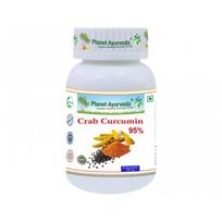 Ciberžolės kurkuminas su pipirais Crab Curcumin, Planet Ayurveda, 60 kapsulių