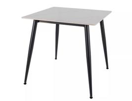 Valgomojo stalas SIGNAL Rion 80x80x76 cm, balta/juoda