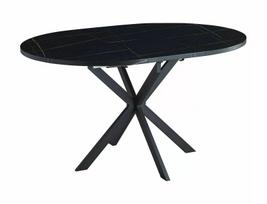 Valgomojo stalas Gaston, 100-135 x 100 cm, juoda