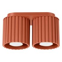 Terakotos spalvos iš metalo taškinis šviestuvas 10x21 cm Zora – Sollux