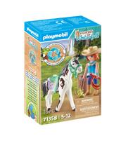 Konstruktorius Playmobil Horses Of Waterfall Maitinimo Laikas su Ele ir Pjuvena 71358