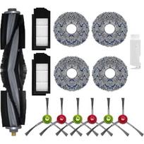 Dulkių siurblys-robotas „Ecovacs Deebot X1 Omni / X1 e Omni / X1 Turbo / T10 Turbo / T10 Omni“ robotinių dulkių siurblių priedai, atsarginės dalys, 1 pagrindinis šepetys, 2 HEPA filtrai, 6 šoniniai šepečiai, 4 servetėlės, 1 šepetys (14 dalių) ir kitos dalys.