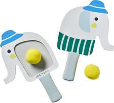 Sunnylife Vaikiškos paplūdimio raketės su kamuoliukais su lipukais Multi Eli The Elephant, 4 dalių rinkinys