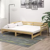Ištraukiama lova, 2x(90x200)cm, pušies medienos masyvas