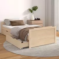Lova Lovos rėmas su stalčiais, 90x200cm, pušies medienos masyvas
