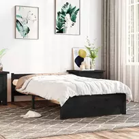 Lova Lovos rėmas, juodos spalvos, 90x200cm, medienos masyvas