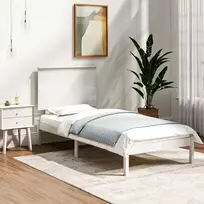 Lovos rėmas, baltas, 90x190cm, medienos masyvas, vienvietis