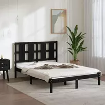 Lova Lovos rėmas, juodos spalvos, 140x190cm, pušies medienos masyvas