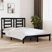 Lova Lovos rėmas, juodos spalvos, 140x190cm, pušies medienos masyvas