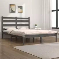 Lova Lovos rėmas, pilkos spalvos, 200x200cm, pušies medienos masyvas
