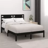 Lova Lovos rėmas, juodos spalvos, 140x190cm, pušies medienos masyvas