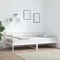 Lova, baltos spalvos, 90x190cm, pušies medienos masyvas