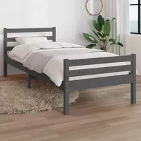 Lova Lovos rėmas, pilkos spalvos, 100x200cm, medienos masyvas