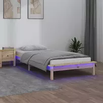 Lova Lovos rėmas su LED, 90x200cm, medienos masyvas