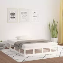 Lovos rėmas, baltos spalvos, 120x200cm, medienos masyvas