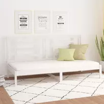 Lova be čiužinio, balta, 90x200cm, pušies medienos masyvas